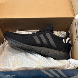 Adidas Black Running Shoes with Gray Accents